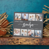 Liefde voor Opa 8 Foto Collage Grijs Fotoplaat (Zijkant)