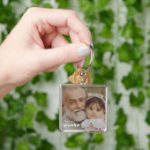 Liefde voor Opa Foto Minimalistische Sleutelhanger (Hand)