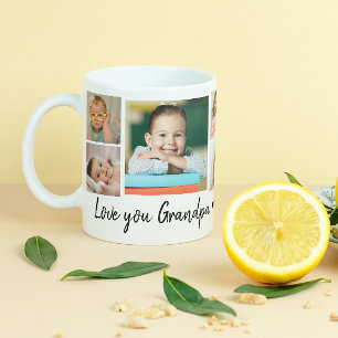 Liefde voor opa kleinkinderen 8 foto collage koffiemok