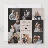 Liefde voor opa met hart & foto's -  (Voorkant)