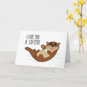 Liefde voor Otters Mooie Kaart (Gele Bloem)