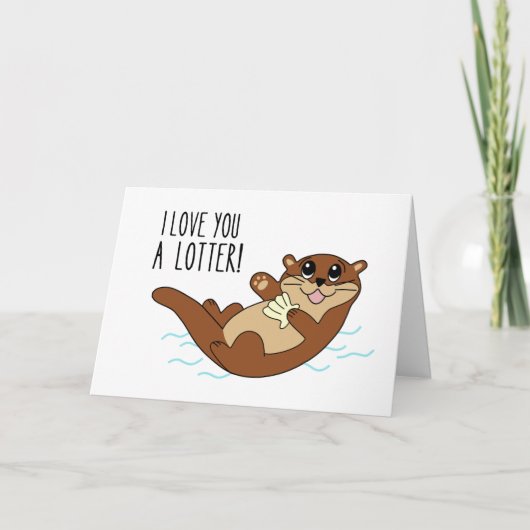 Liefde voor Otters Mooie Kaart (Voorkant)