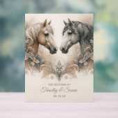Liefde voor paarden bruiloft acryl teken acryl bord (Neutraal)