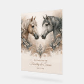 Liefde voor paarden bruiloft acryl teken acryl bord (Hoek)