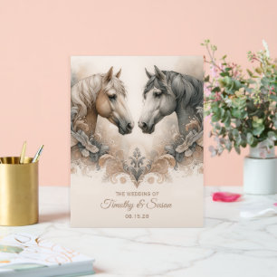 Liefde voor paarden bruiloft acryl teken bord