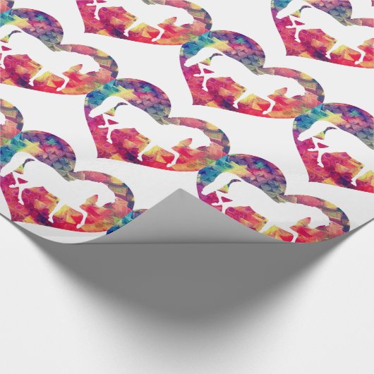 Liefde voor paarden cadeaupapier (Hoek)