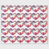 Liefde voor paarden cadeaupapier (Vlak)