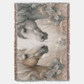 Liefde voor paarden gooien deken (Voorkant Verticaal)