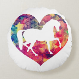 Liefde voor paarden rond kussen