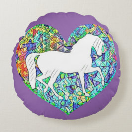 Liefde voor paarden rond kussen