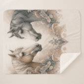 Liefde voor paarden Sherpa Blanket Sherpa Deken (Voorkant (horizontaal))