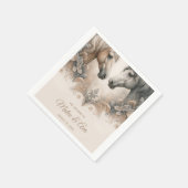 Liefde voor paarden speciale bruiloft servet (Hoek)