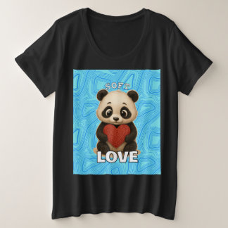 liefde voor panda grote maat t-shirt