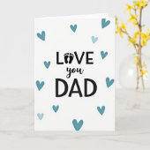 Liefde voor papa harten kaart (Gele Bloem)