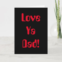 Liefde Voor Papa Rood Zwart 70s Vaderdag Kaart