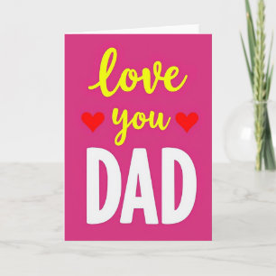 Liefde voor Papa Roze Hart Kaart