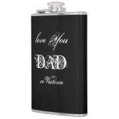 'Liefde Voor Papa' Van...Aangepaste Witte Zwarte Z Heupfles (Links)