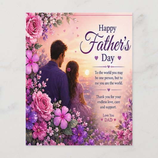 LIEFDE VOOR PAPA VAN DOCHTERS FLYER (Achterkant)