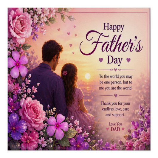 LIEFDE VOOR PAPA VAN DOCHTERS PERFECT POSTER (Voorkant)