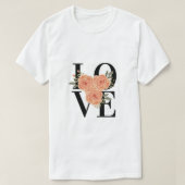 Liefde voor Peach Rozen T-shirt (Design voorkant)