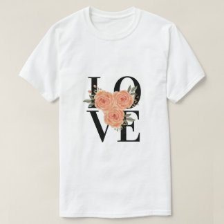 Liefde voor Peach Rozen T-shirt