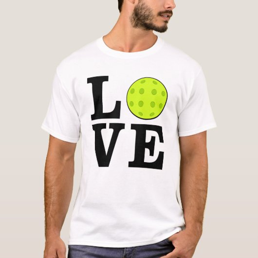 Liefde voor Picklebal - Zwarte Tekst T-shirt (Voorkant)