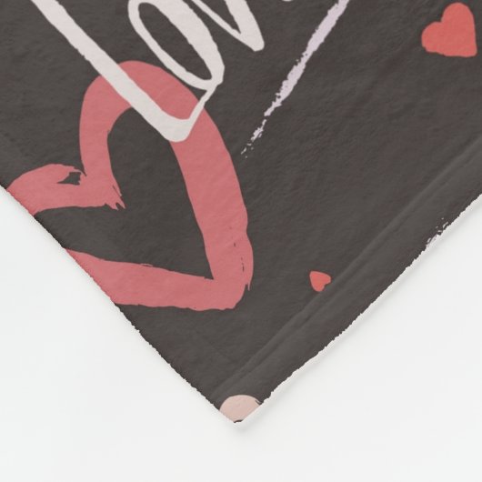 Liefde voor Pink Hearts Fleece Deken (Hoek)