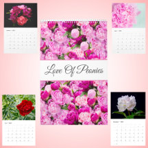 Liefde Voor Pioenrozen Muurkalender