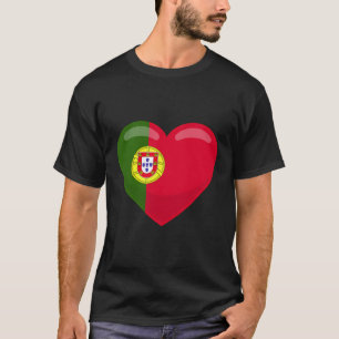 Liefde voor Portugal - Vlag Hart T-shirt