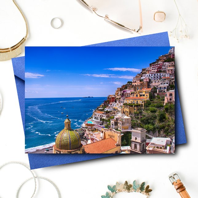 Liefde voor Positano Italië Ansichtkaart (Charming Positano card perfect for heartfelt, personalized messages and greetings.)