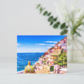 Liefde voor Positano Italië Ansichtkaart Briefkaart (Staand voorkant)