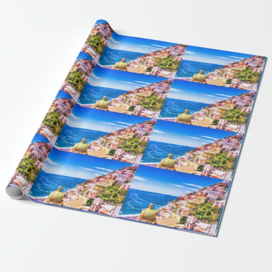 Liefde voor Positano Italië Inpakpapier (Uitgerold)