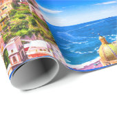 Liefde voor Positano Italië Inpakpapier (Rol Hoek)
