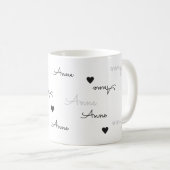 liefde voor schone en duidelijke naam typografie koffiemok (Voorkant rechts)