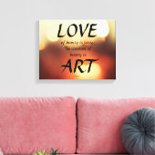 Liefde voor schoonheid is smaak canvas afdruk (Insitu (Woonkamer))