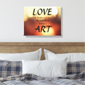 Liefde voor schoonheid is smaak canvas afdruk (Insitu (Slaapkamer))