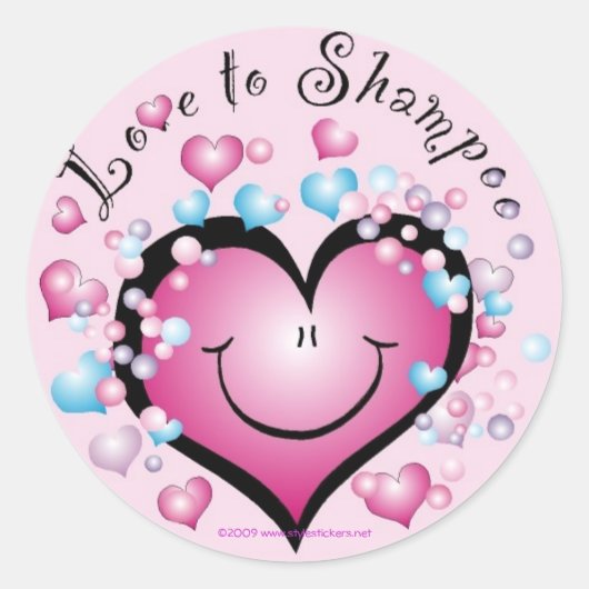 LIEFDE voor shampoo ©StyleStickers™ Ronde Sticker (Voorkant)