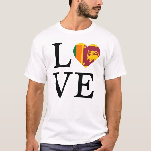Liefde voor Sri Lanka T-shirt (Voorkant)