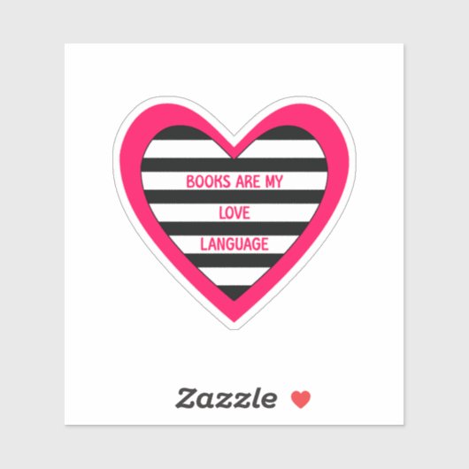 Liefde voor taalboeken sticker (Vel)