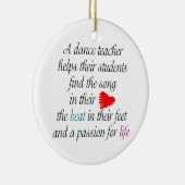 Liefde voor Teach Dance dubbel-sided Ornament (Rechts)