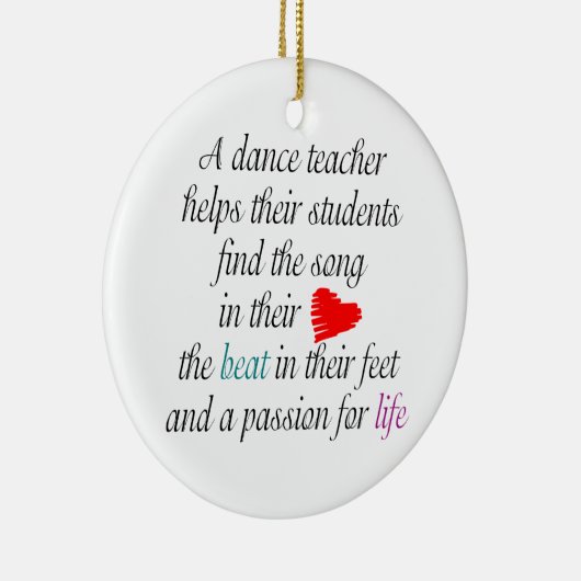 Liefde voor Teach Dance dubbel-sided Ornament (Rechts)