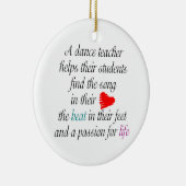 Liefde voor Teach Dance One-Sided Ornament (Rechts)