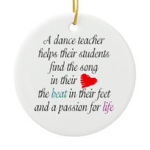 Liefde voor Teach Dance One-Sided Ornament