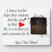 Liefde voor Teach Dance Plaque Fotoplaat (Voorkant)