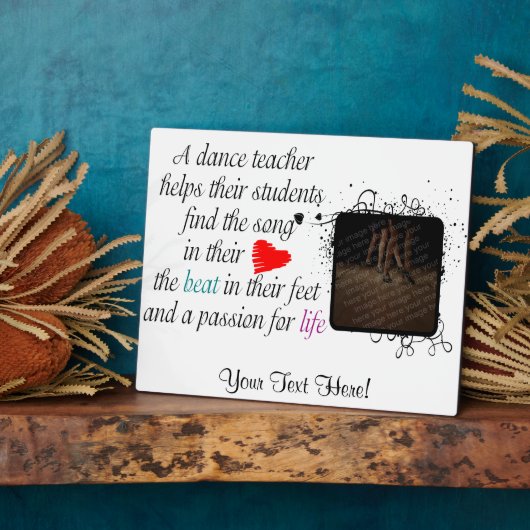 Liefde voor Teach Dance Plaque Fotoplaat (Zijkant)