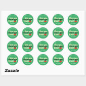 Liefde voor tomaten Funny Pun Cute Valentijnsdag Ronde Sticker (Vel)