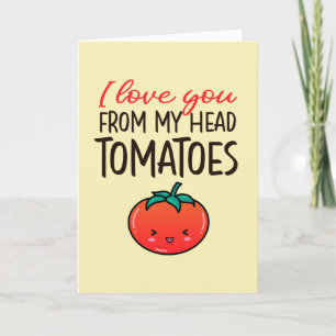 Liefde voor tomaten grappige Valentijnsdag Feestdagen Kaart