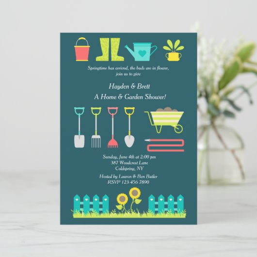 Liefde voor tuinbouw en tuinbouw kaart (Staand voorkant)