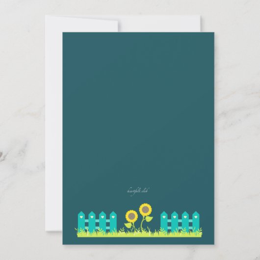 Liefde voor tuinbouw en tuinbouw kaart (Achterkant)