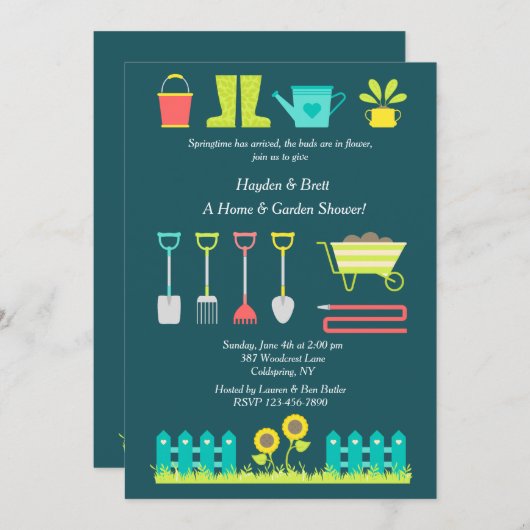 Liefde voor tuinbouw en tuinbouw kaart (Voorkant / Achterkant)